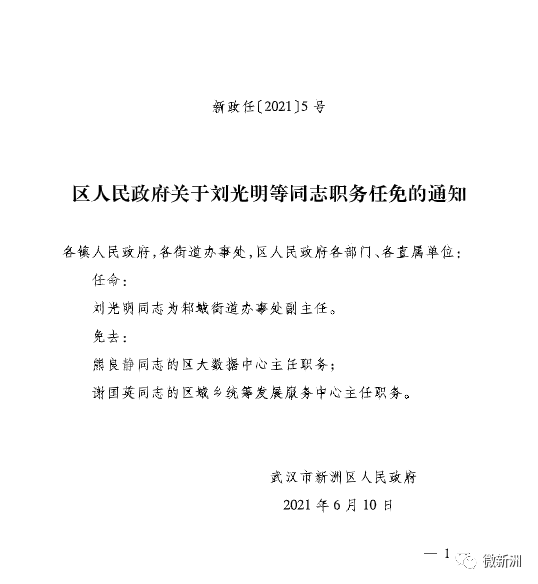 药王庙镇人事任命最新动态